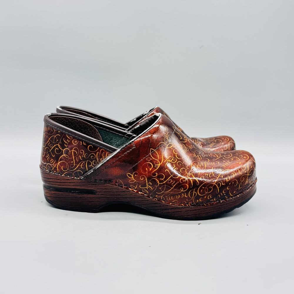 Dansko Shoes Womens 7.5 Brown Leather 20th Anniversary Limited Edition Clogs